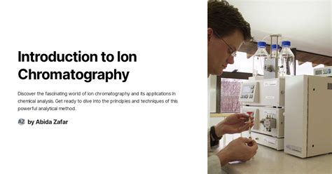 The Role of Ion Chromatography in Water Analysis: 